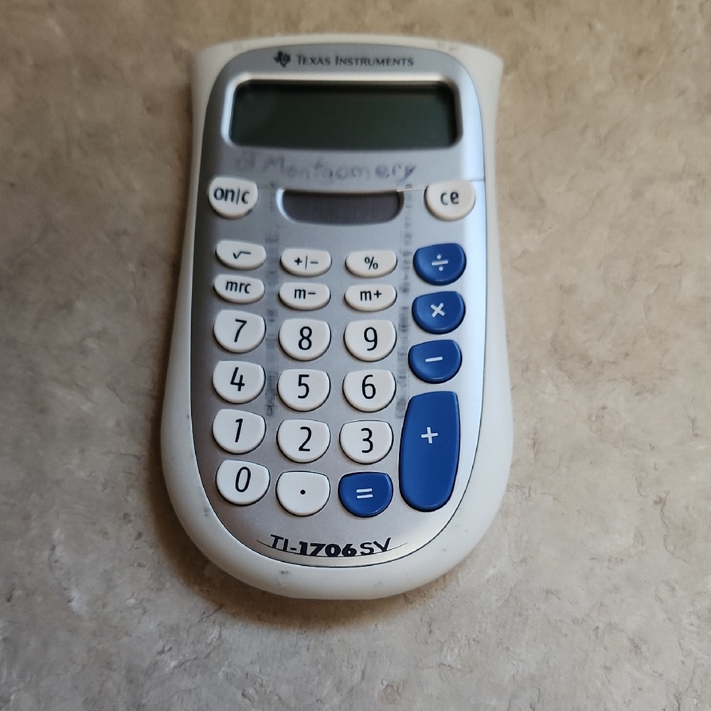 Texas Instruments TI-1706 SV White and Blue Calculator